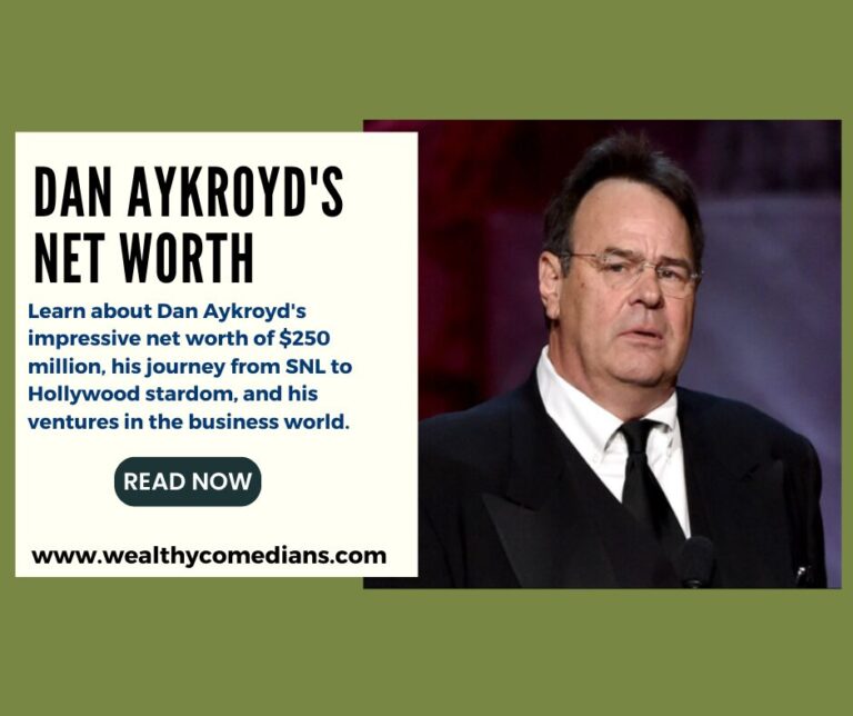 An Infographic Showing Dan Aykroyd's Net Worth